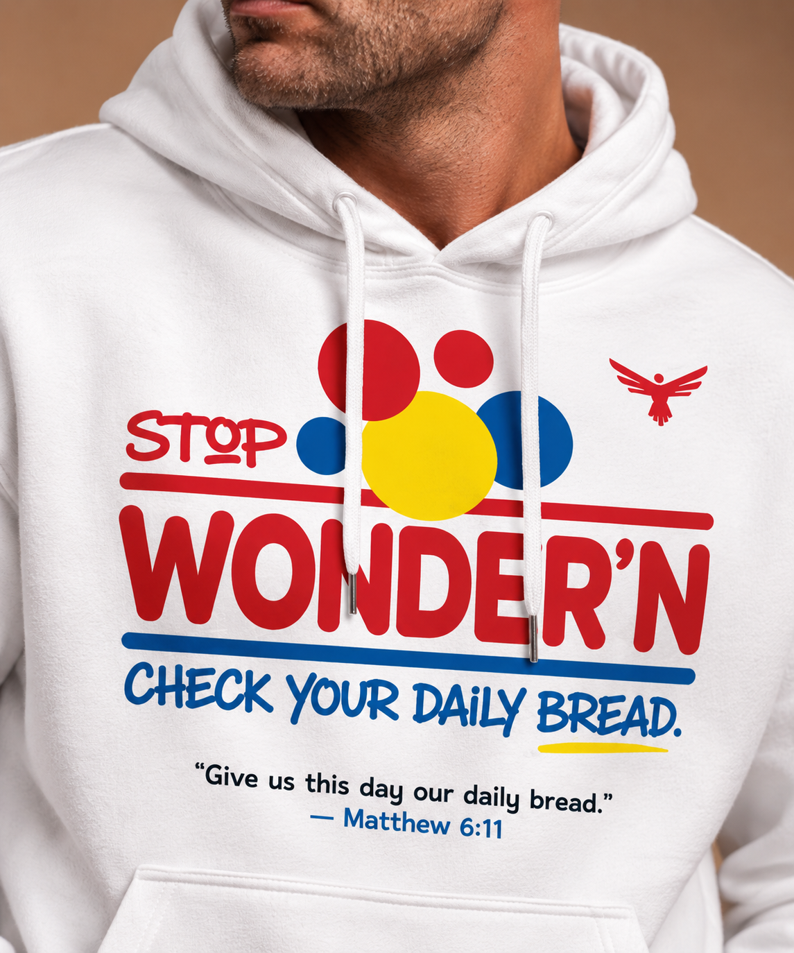 Daily Bread Christian Hoodie – Matthew 6:11 Unisex Faith Streetwear Black / S product mockup