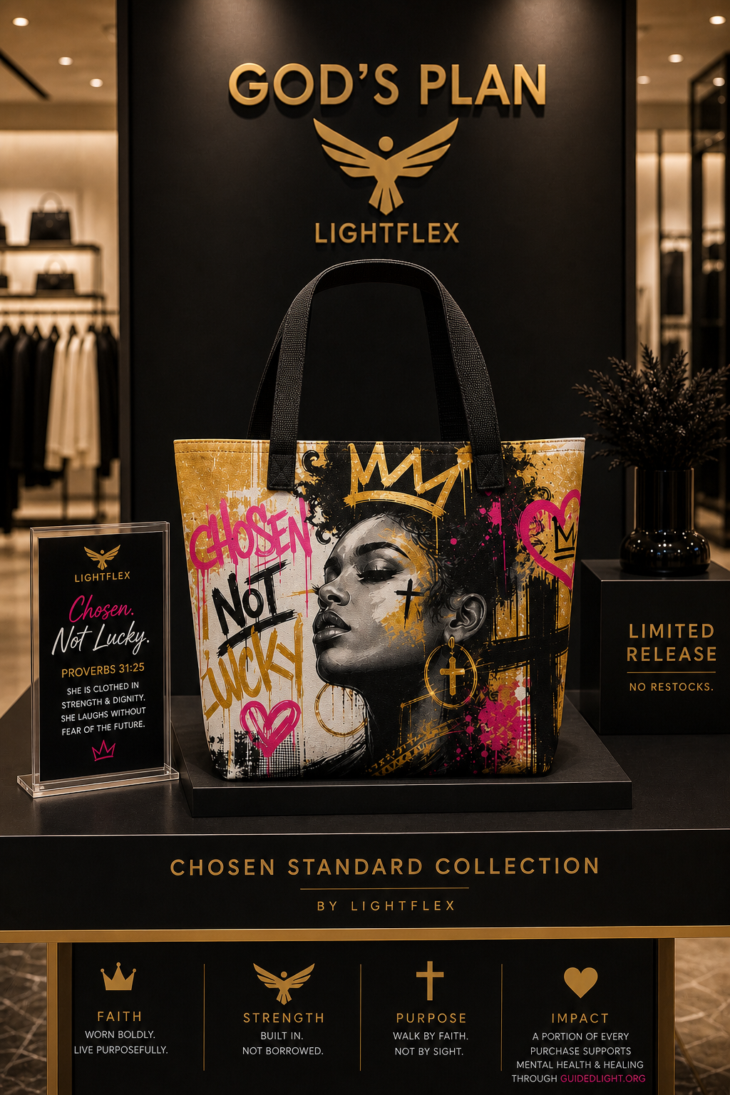“Chosen Not Lucky” Statement Tote™