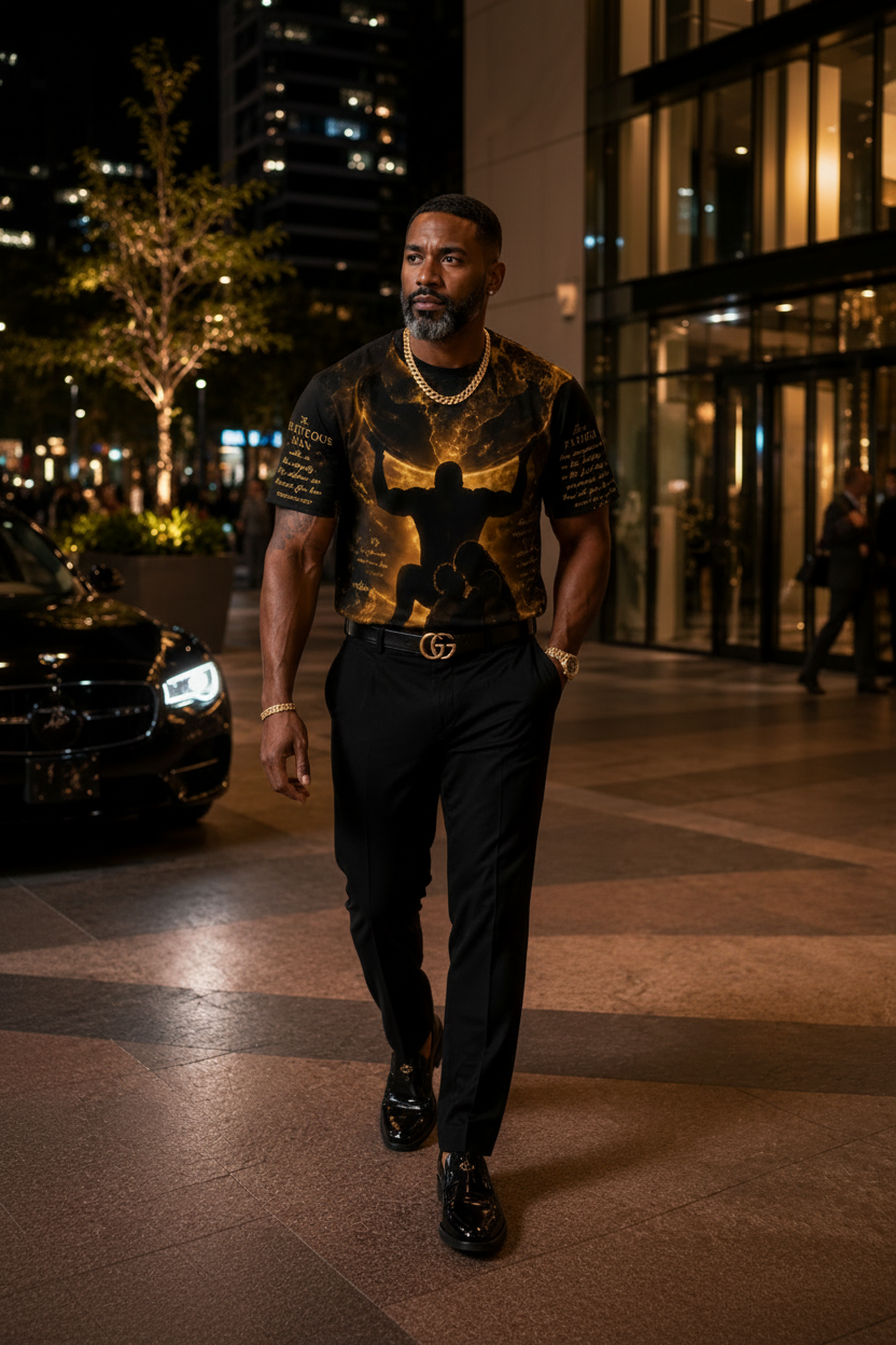 “He Has the Whole World in His Hands” Oversized Heavyweight Tee