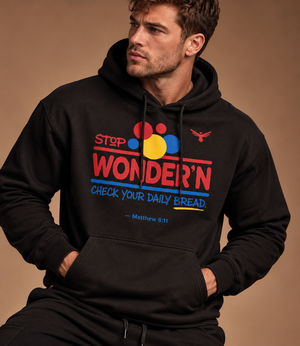 Daily Bread Christian Hoodie – Matthew 6:11 Unisex Faith Streetwear Black / S product mockup