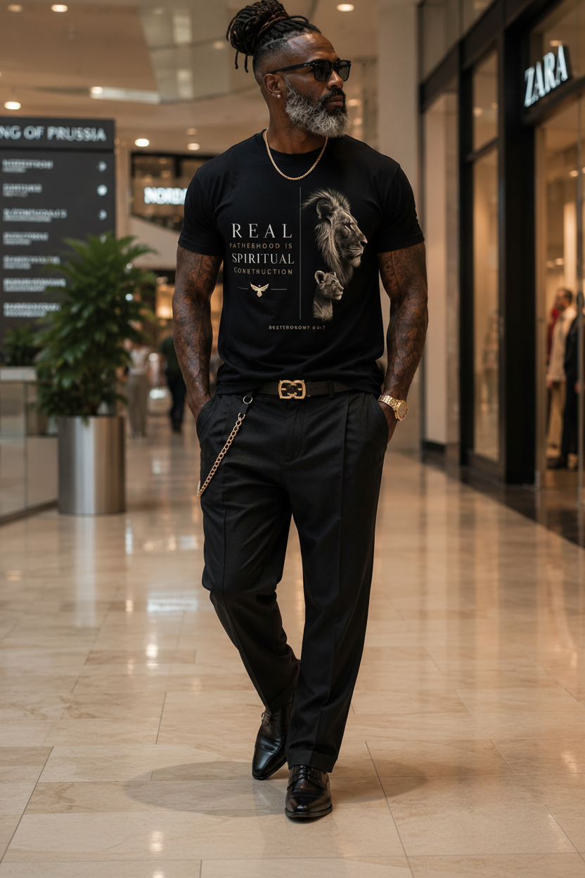 LIGHTFLEX LUXURY™

“Lion & Cub” Premium Tee

Fatherhood Is Spiritual Construction.