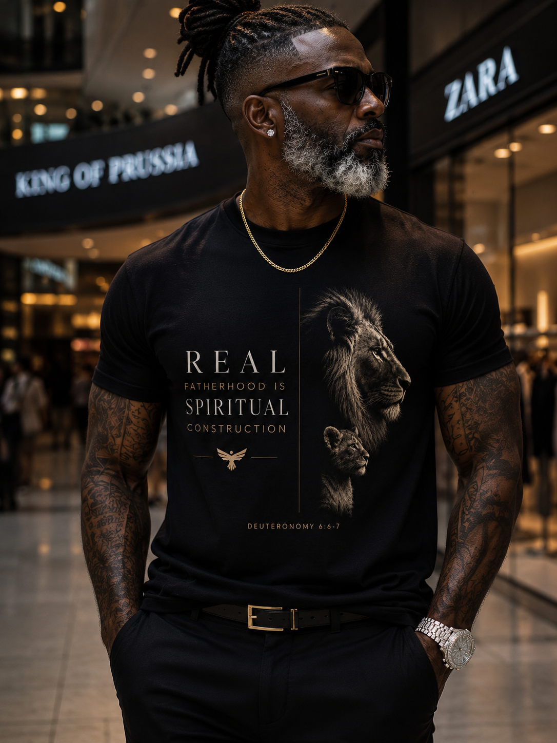 LIGHTFLEX LUXURY™

“Lion & Cub” Premium Tee

Fatherhood Is Spiritual Construction.