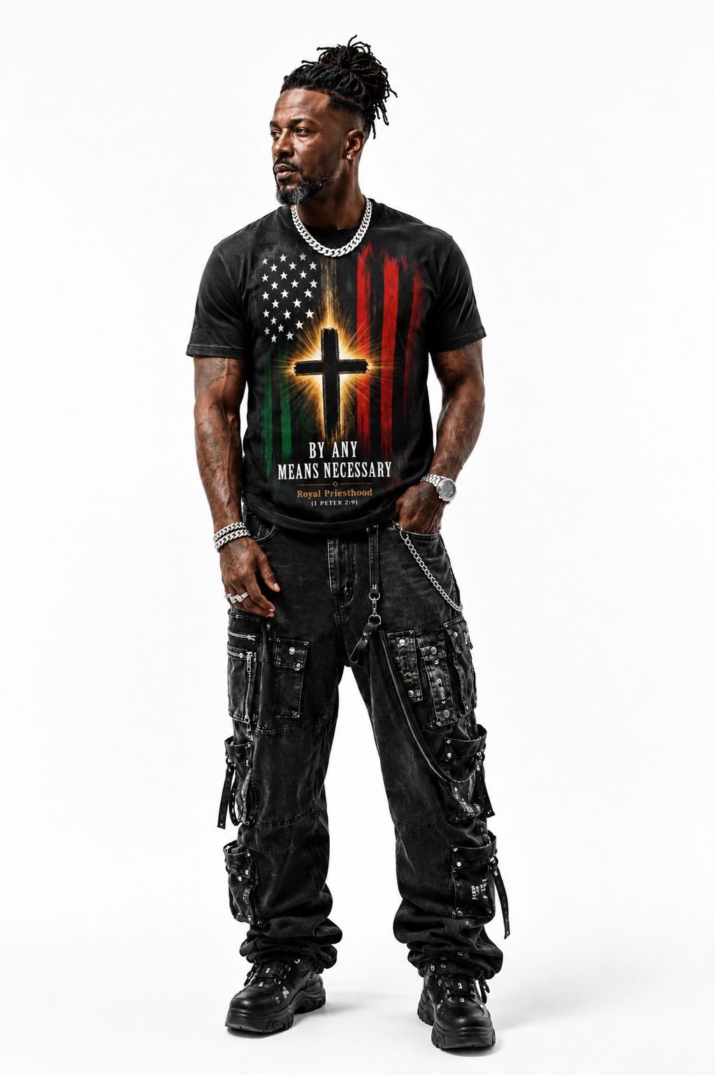By Any Means Necessary” Pan-African lush Tee
