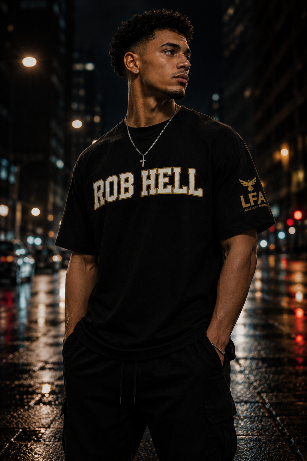 Rob Hell™ Blackout Luxe Heavyweight Christian Streetwear Tee