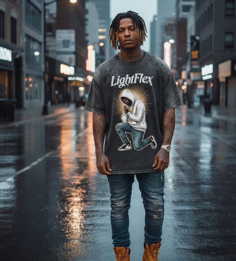 Premium LightFlex “Kneeling Prayer” Streetwear Tee
