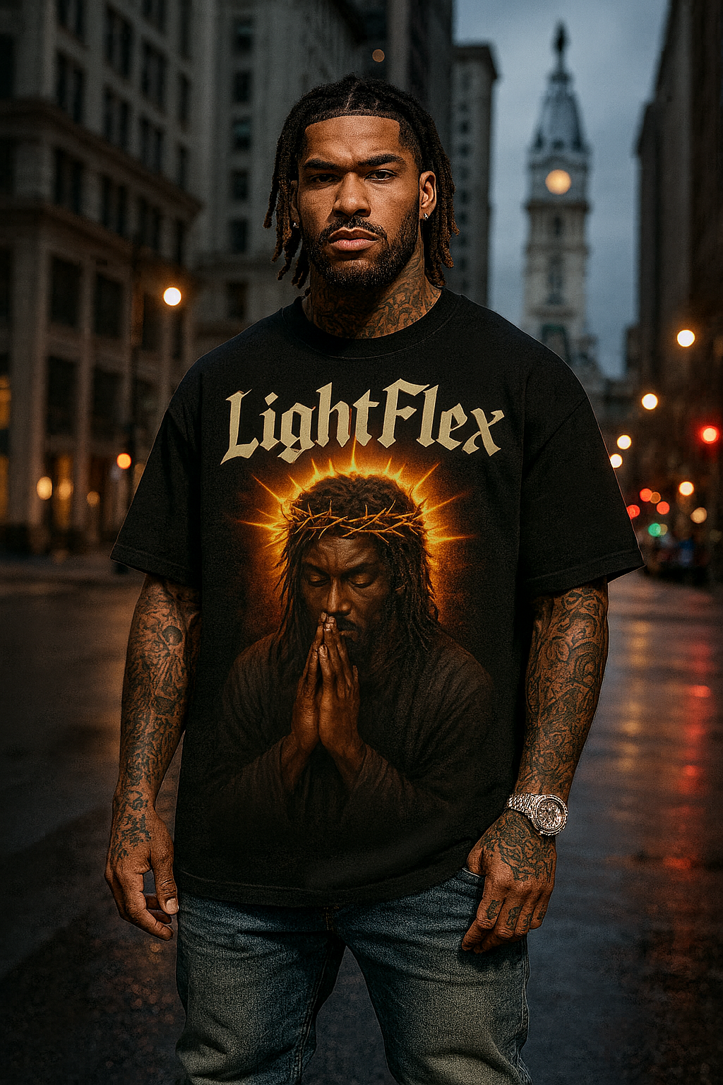 Premium LightFlex Radiant Prayer Oversized Tee