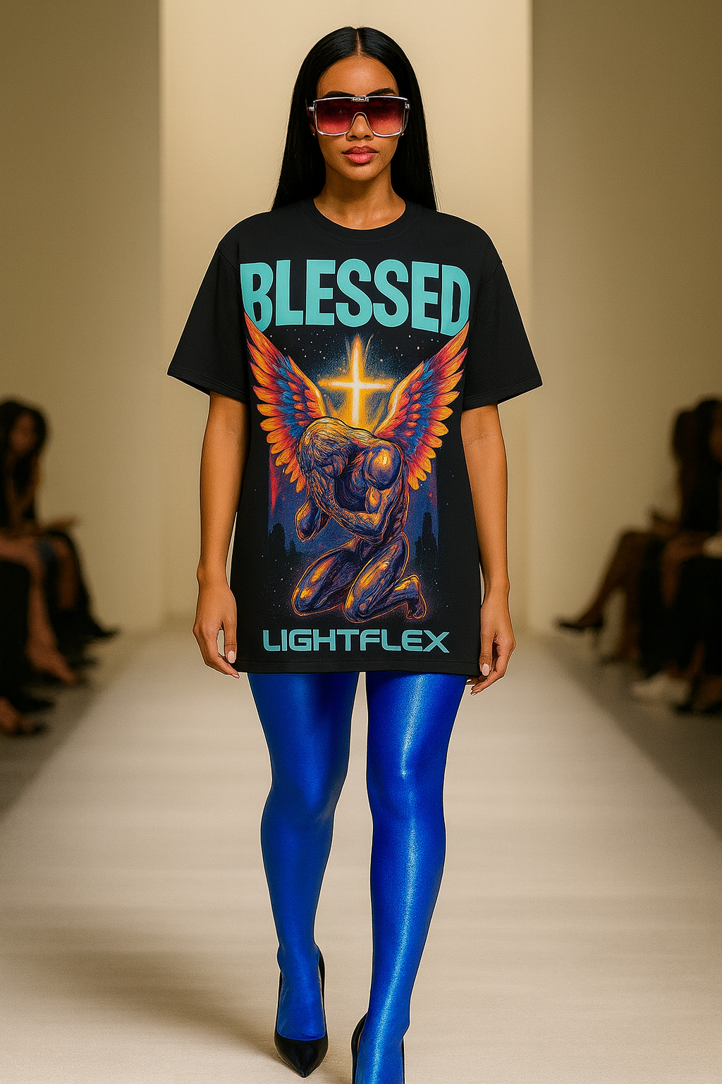 Premium LightFlex “Blessed Kneeling Angel” Graphic Tee