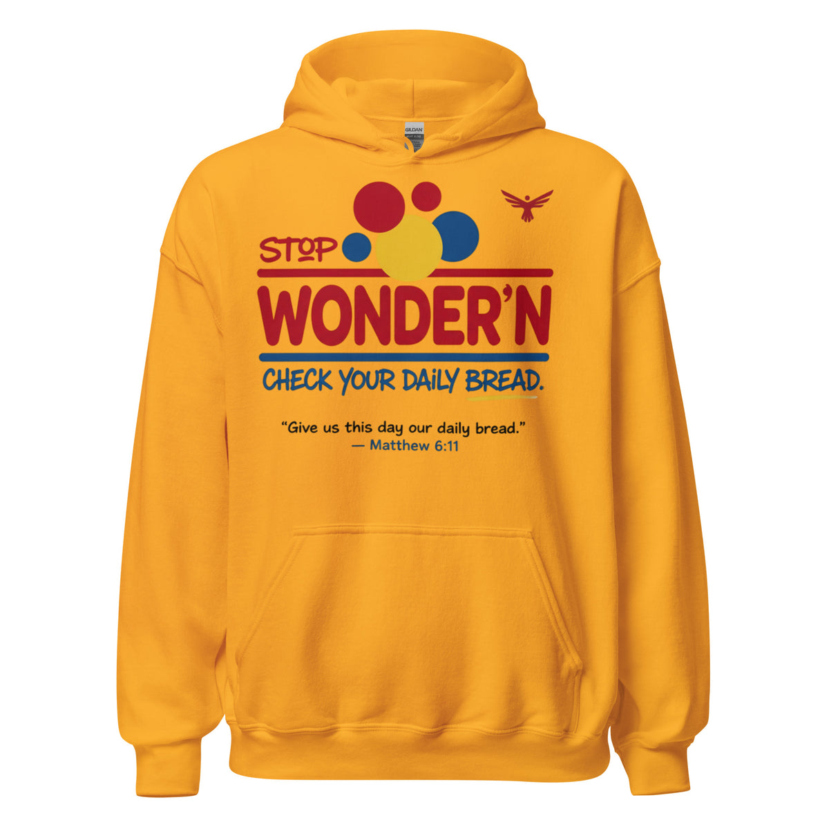 Daily Bread Christian Hoodie – Matthew 6:11 Unisex Faith Streetwear Black / S product mockup