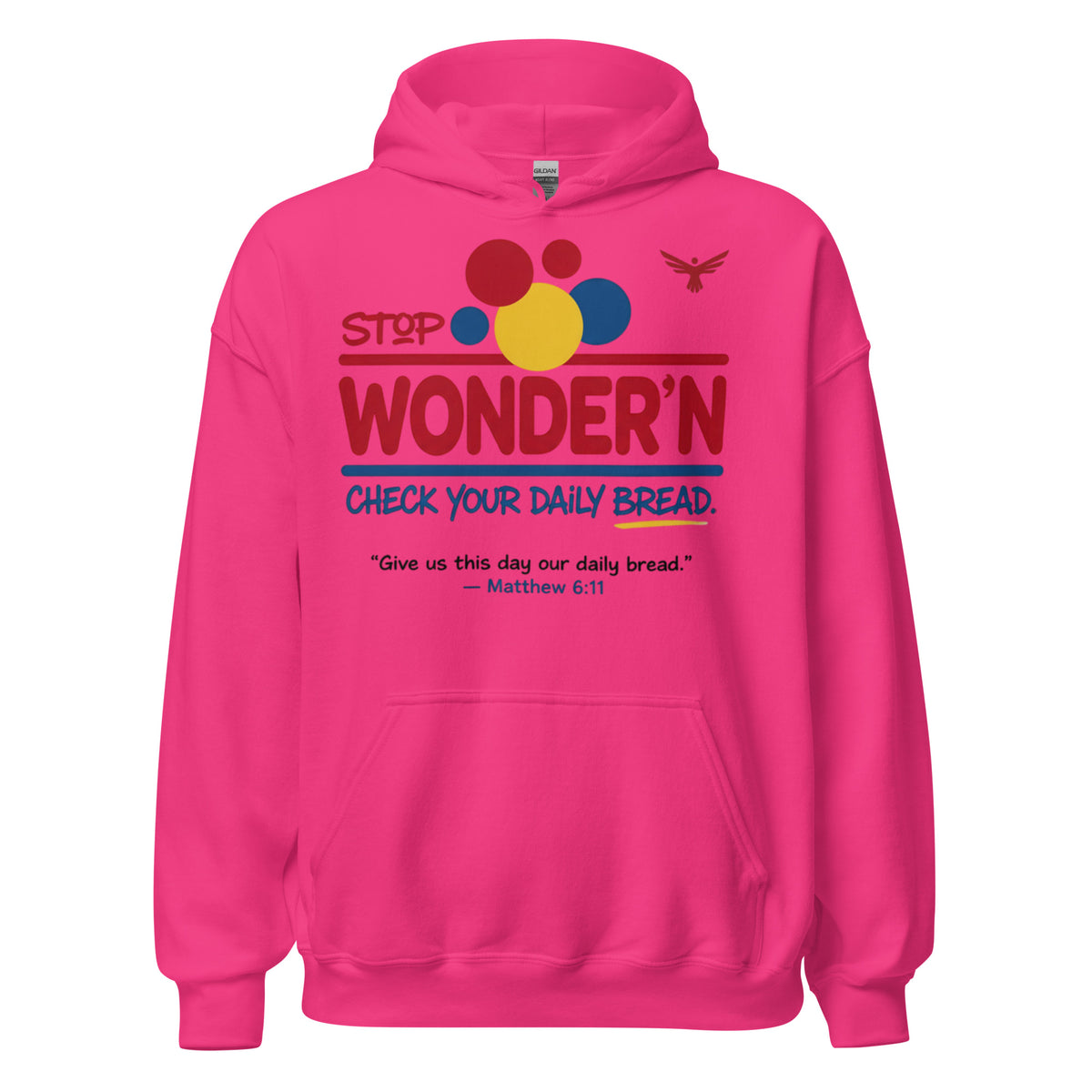 Daily Bread Christian Hoodie – Matthew 6:11 Unisex Faith Streetwear Black / S product mockup