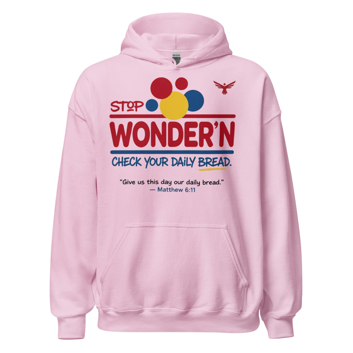 Daily Bread Christian Hoodie – Matthew 6:11 Unisex Faith Streetwear Black / S product mockup